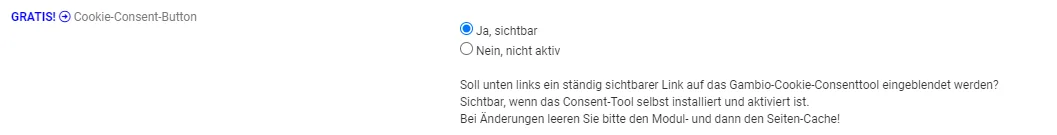 Gratis-Tool Cookie-Consent