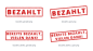 Preview: M0093 - Bezahlt-Stempel - Stempelmotive