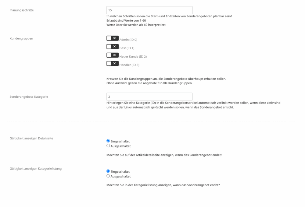 M0014 - Sonderangebotsscheduler - Setup B