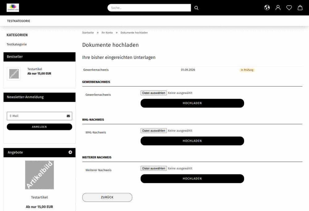 M0041 - Gewerbenachweis - Upload