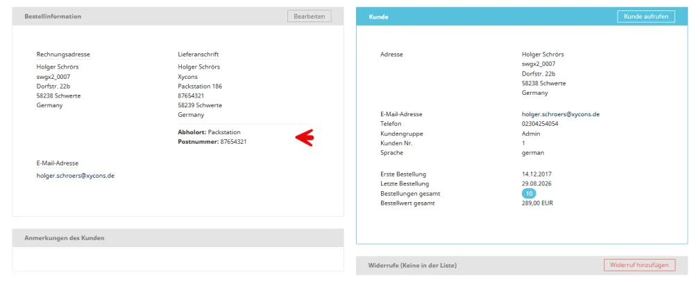 M0007 - Packstationen - Bestelldaten