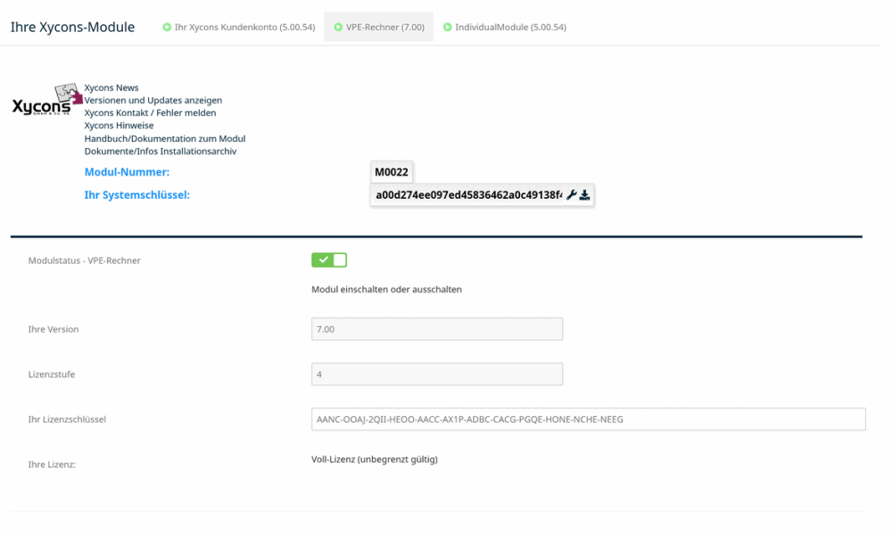M0022 - VPE-Rechner - Setup 1