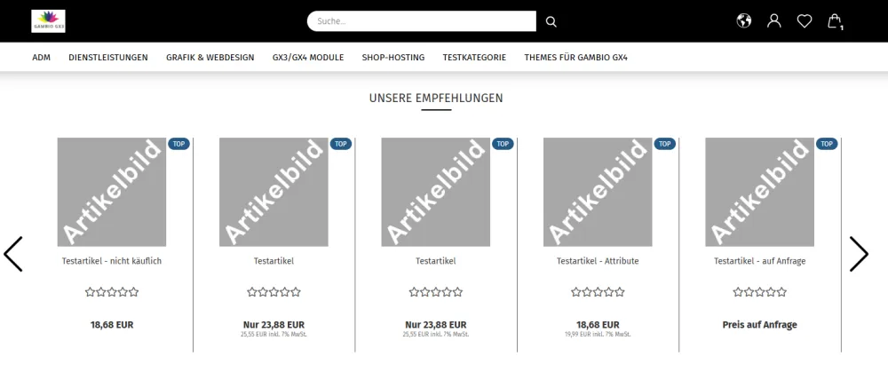 M0024 - Brutto-/Nettopreis - Artikelslider