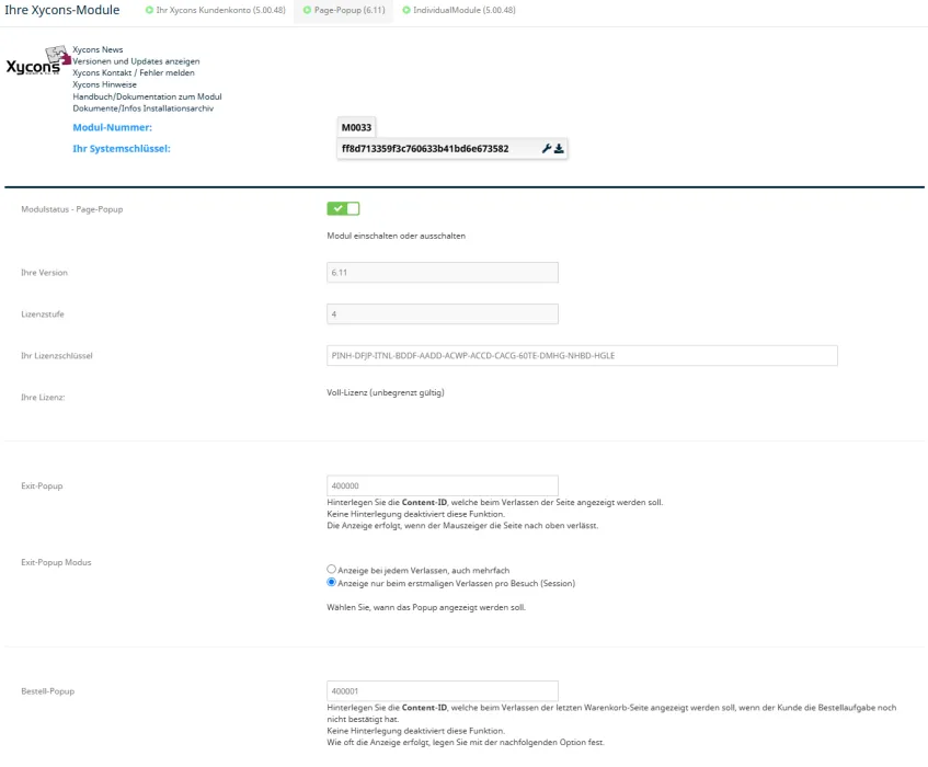 Page-Popups - Setup A