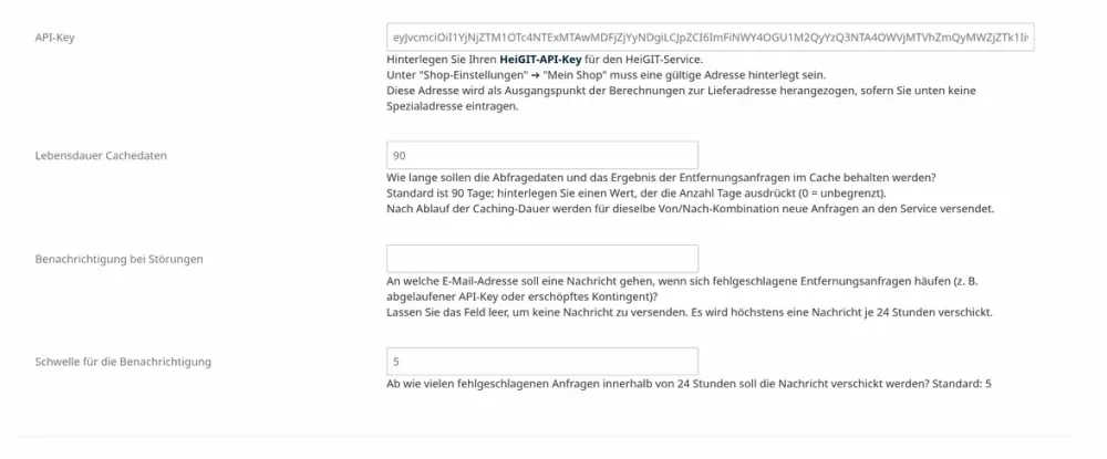 Versand nach Entfernung - Setup 2