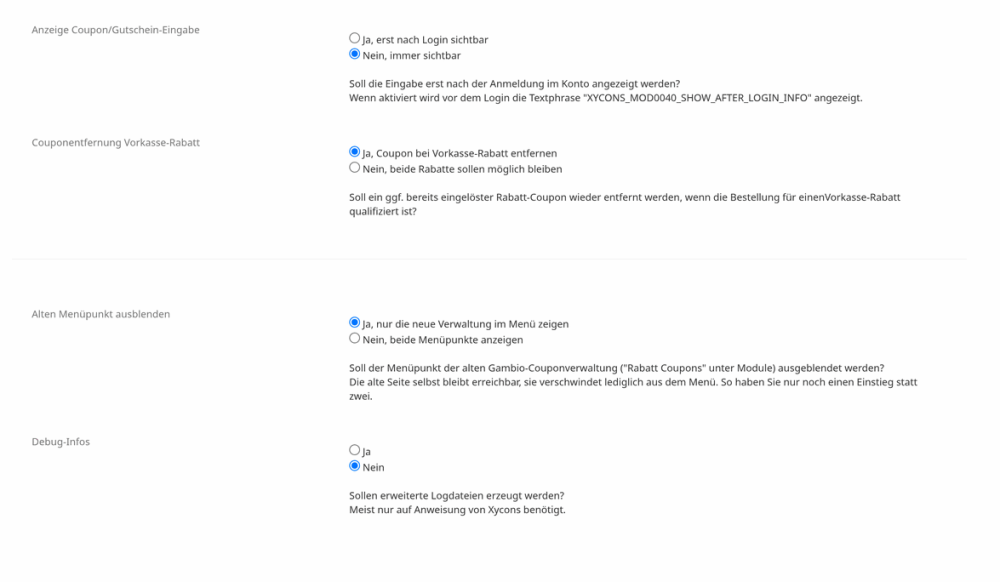 M0040 - Coupons und Gutscheine - Setup 3