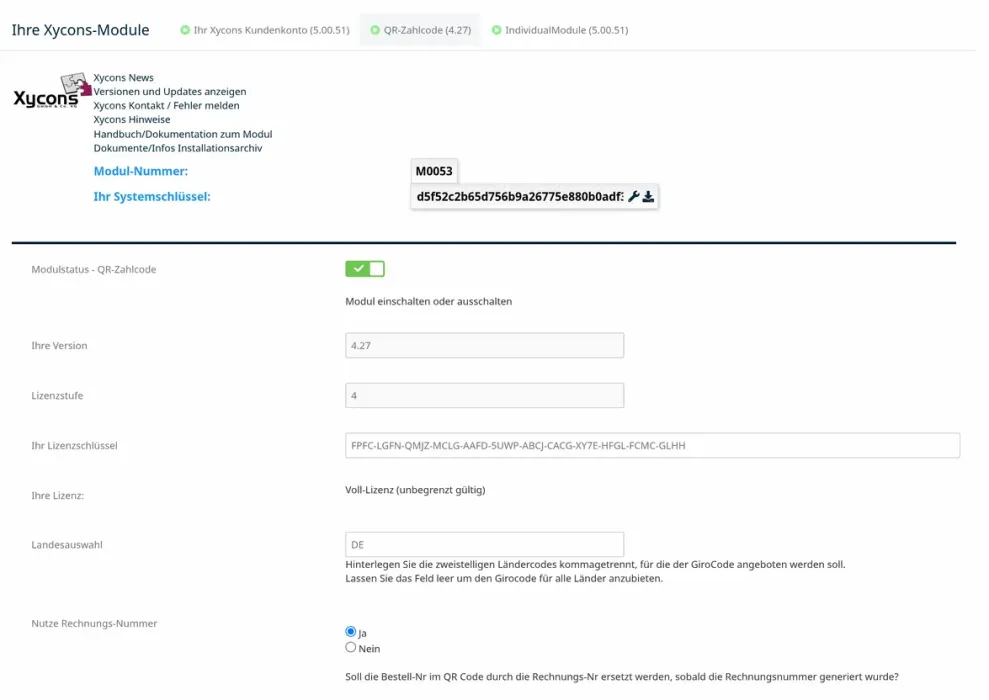 M0053 - QR-/Girocode - Setup 1