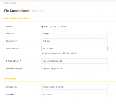 M0054 - Registrierung