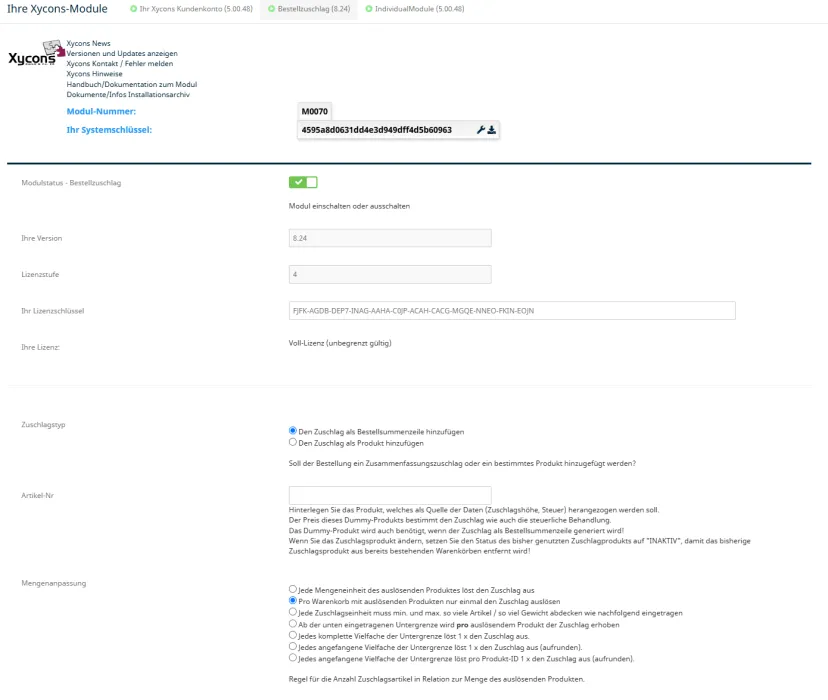M0070 - Bestellzuschlag - Setup-A