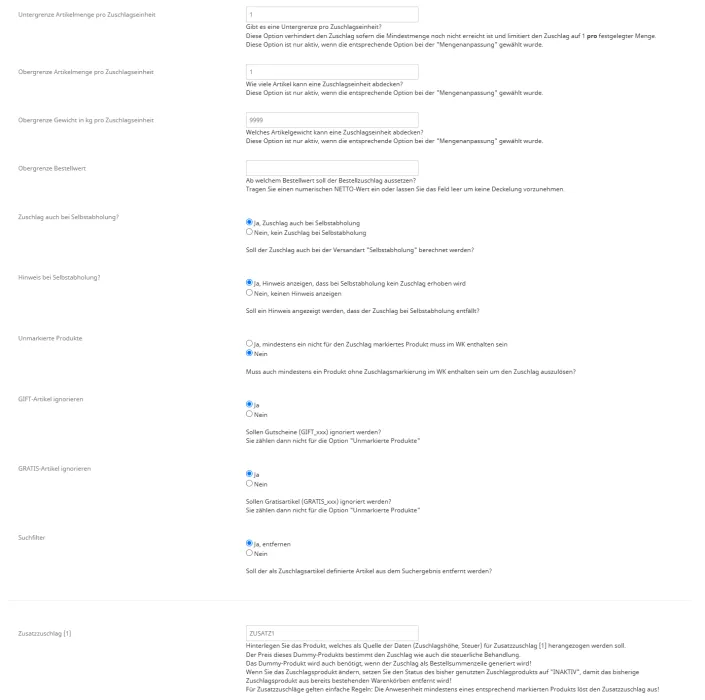M0070 - Bestellzuschlag - Setup-B