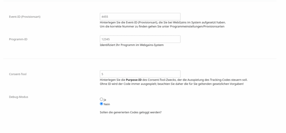 M0076 - Webgains-Tracking - Setup 2