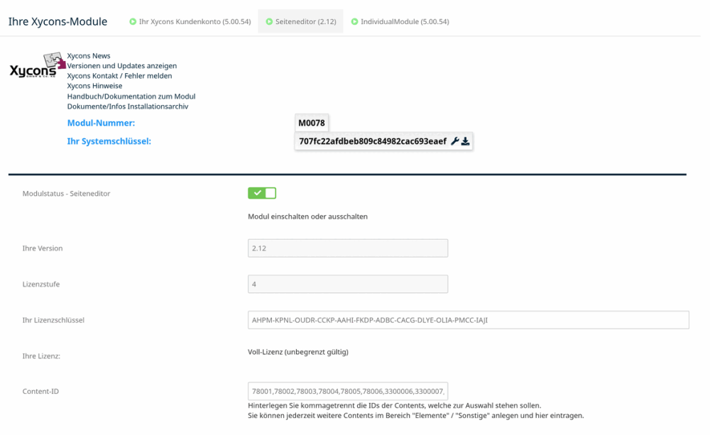 M0078 - Seiten-Editor Setup