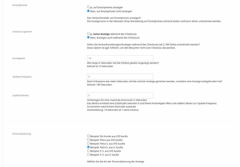 M0103 - Verkaufsmelder- Setup 3