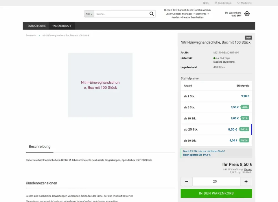 M0140 - Interaktive Staffelpreise - Beispiel 1