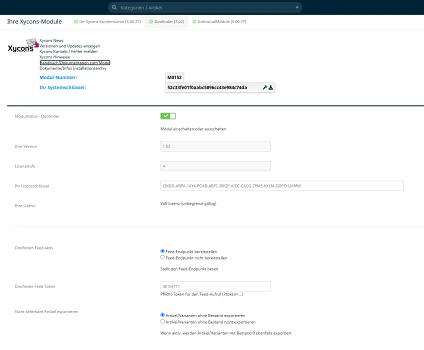 M0152 - Setupscreen 1