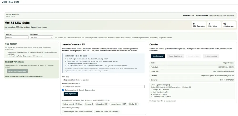 M0154 - Ultimative SEO-Suite - Übersicht