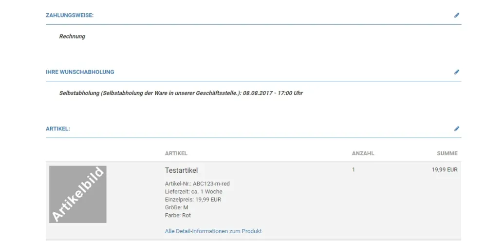 Wunschabholung Infoanzeige