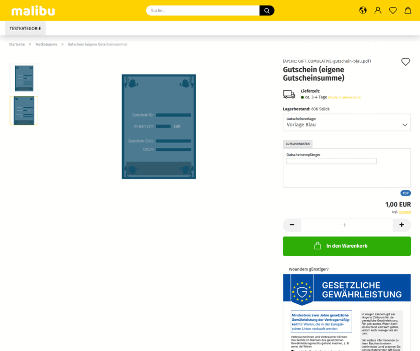 M0120 - PDF-Gutscheine - Artikeldeails