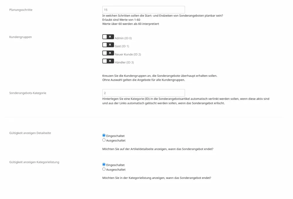 M0014 - Sonderangebotsscheduler - Setup B