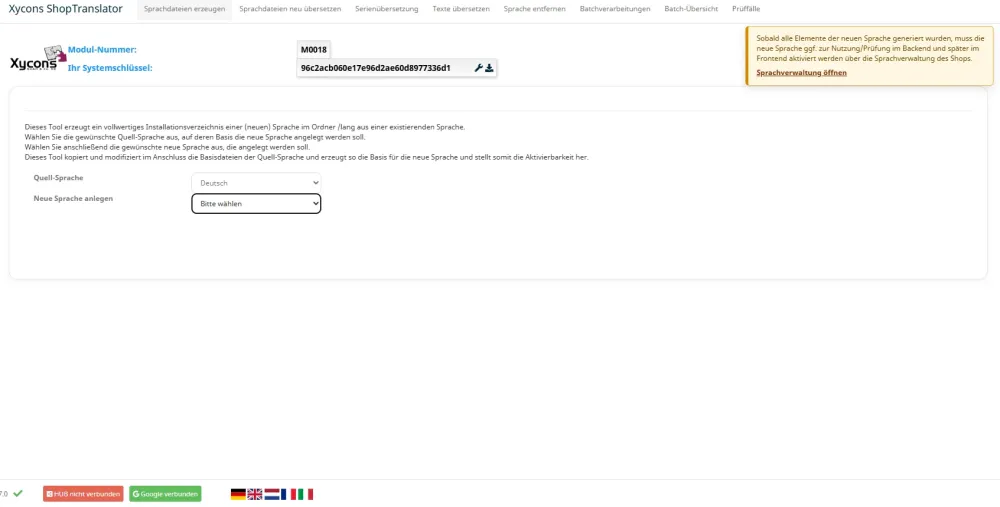 M0018 - Xycons Shop-Translator - Screen 1