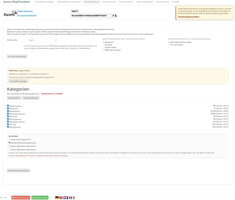 M0018 - Xycons Shop-Translator - Screen 2