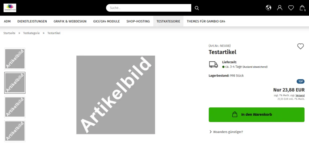 M0024 - Brutto-/Nettopreis - Artikelseite