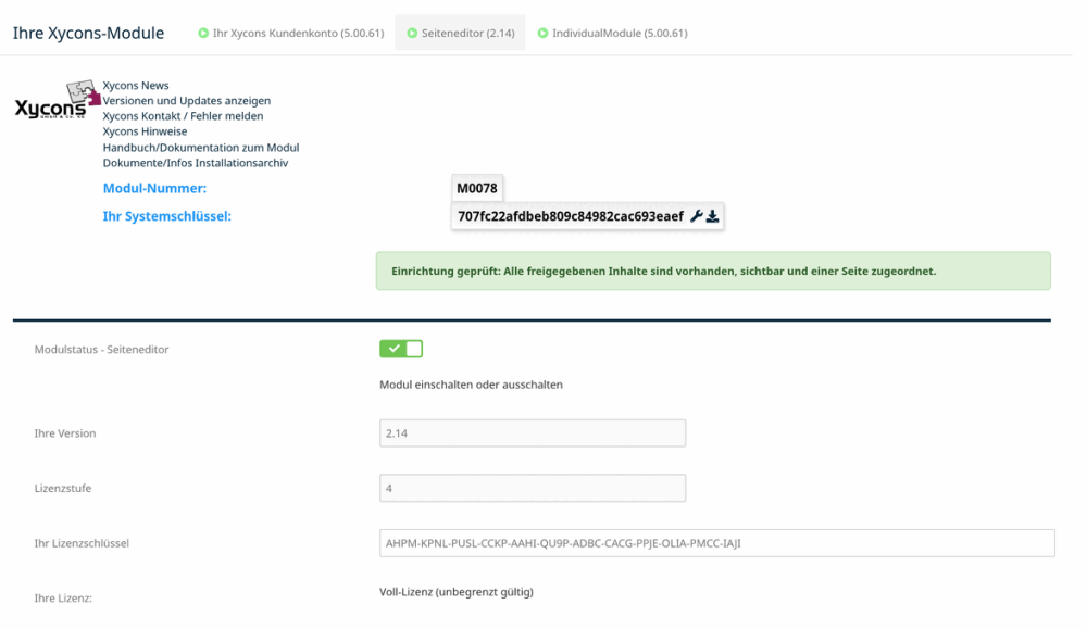 M0078 - Seiten-Editor Setup