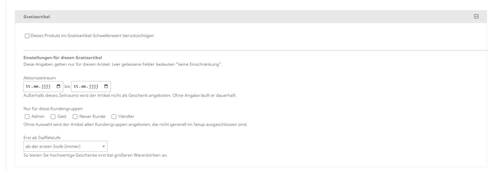 M0085 - Artikel-Setup