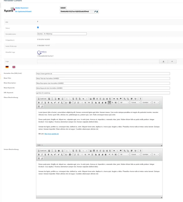 M0089 - Hersteller-Content - Details
